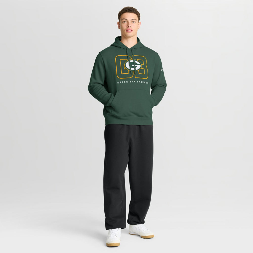 Green Bay Packers Busted Play Club Fleece Pullover Hoodie Green - Nike