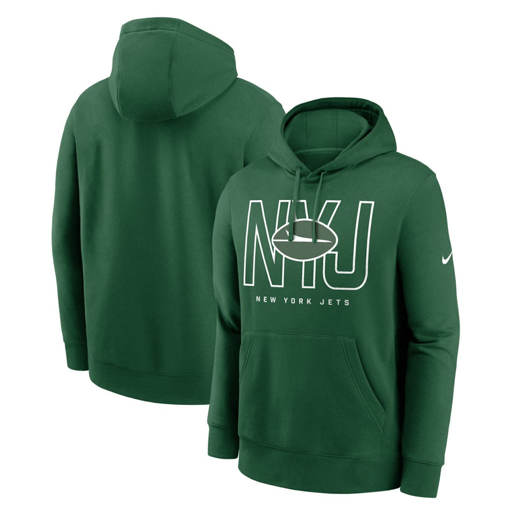 New York Jets Busted Play Club Fleece Pullover Hoodie Green - Nike