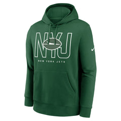New York Jets Busted Play Club Fleece Pullover Hoodie Green - Nike