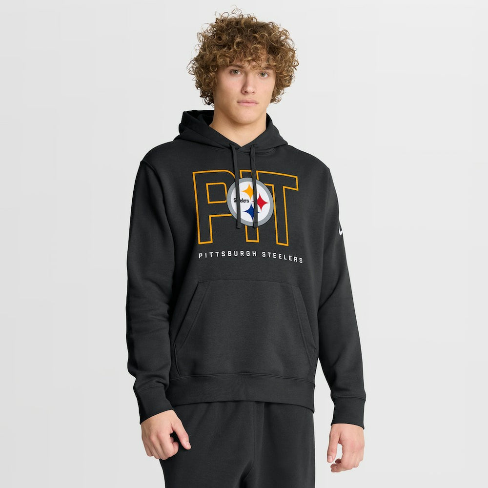 Pittsburgh Steelers Busted Play Club Fleece Pullover Hoodie Black - Nike
