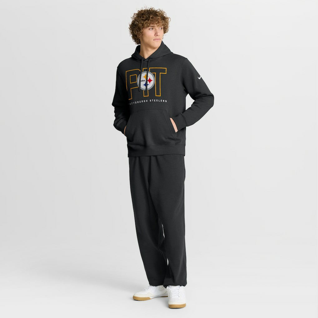 Pittsburgh Steelers Busted Play Club Fleece Pullover Hoodie Black - Nike