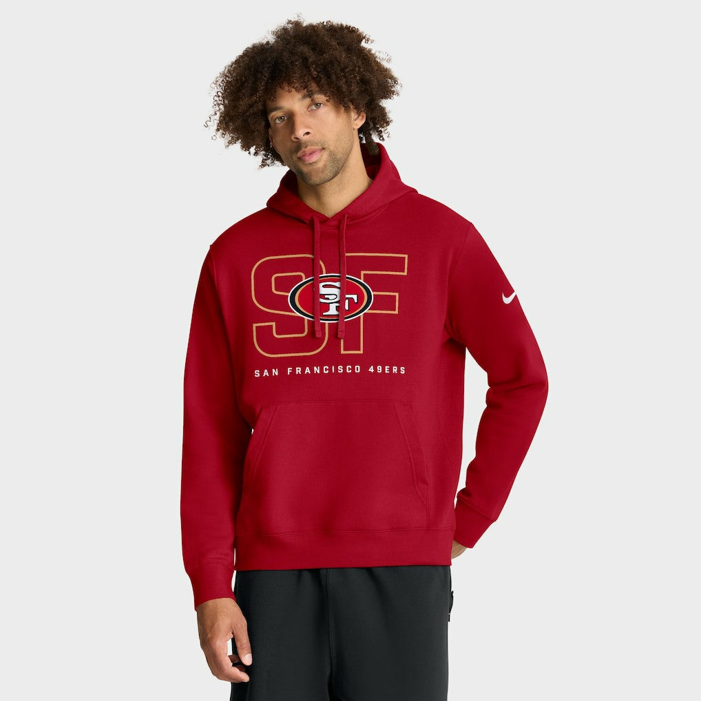 San Francisco 49ers Busted Play Club Fleece Pullover Hoodie Scarlet - Nike