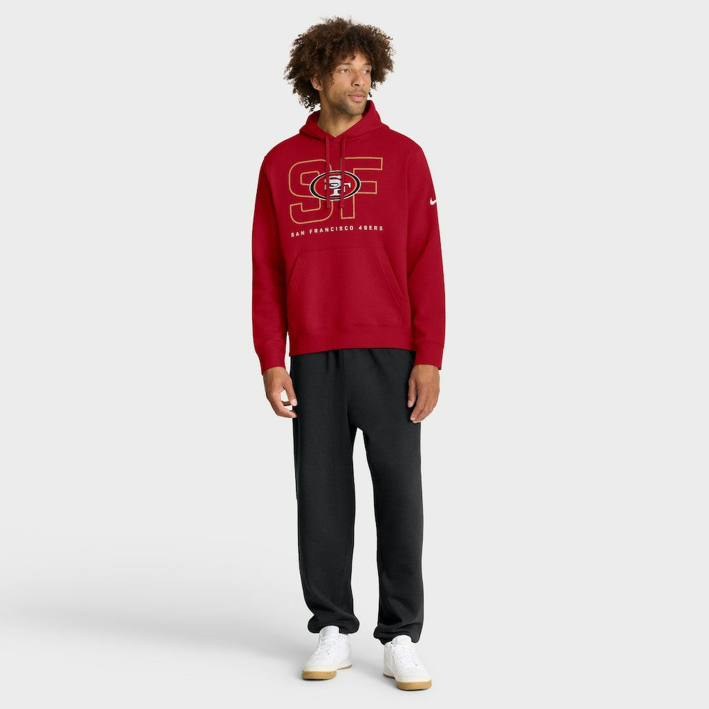 San Francisco 49ers Busted Play Club Fleece Pullover Hoodie Scarlet - Nike