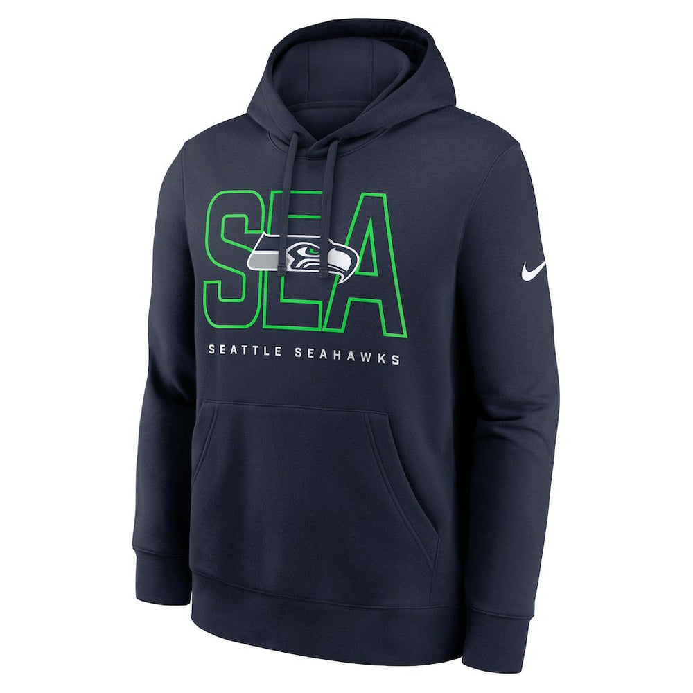 Seattle Seahawks Busted Play Club Fleece Pullover Hoodie College Navy - Nike