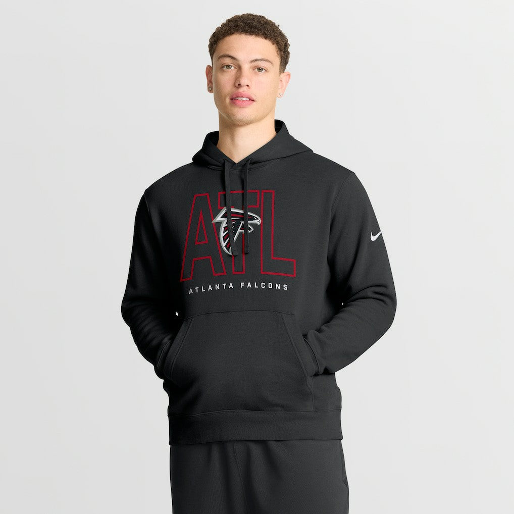 Atlanta Falcons Busted Play Club Fleece Pullover Hoodie Black - Nike
