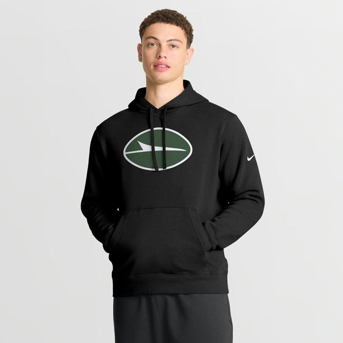 New York Jets Club Fleece Pullover Hoodie Black - Nike