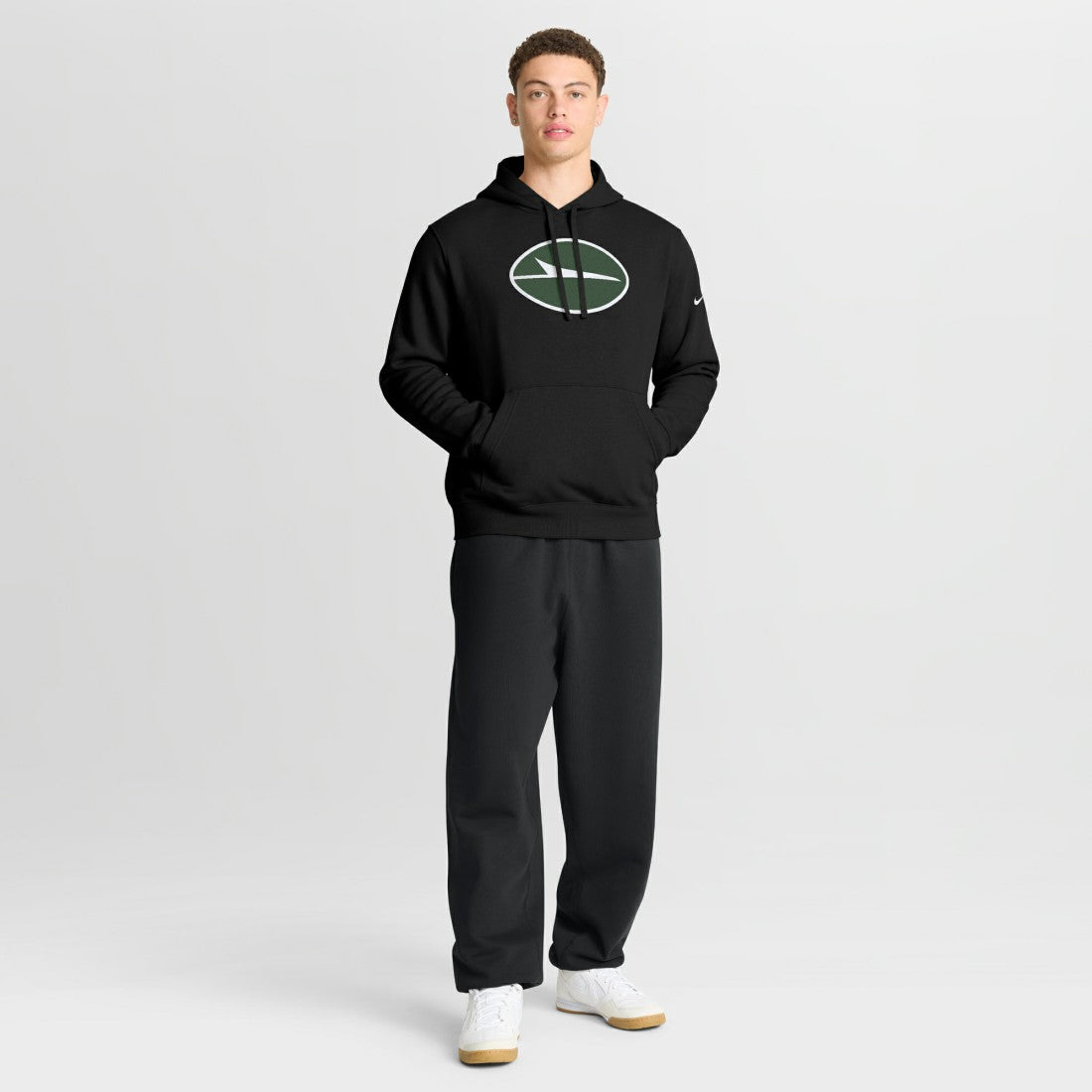 New York Jets Club Fleece Pullover Hoodie Black - Nike