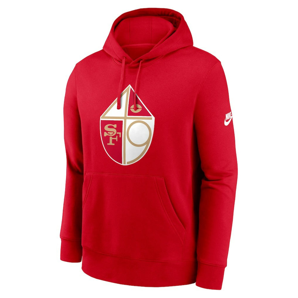 San Francisco 49ers Club Fleece Pullover Hoodie Scarlet - Nike