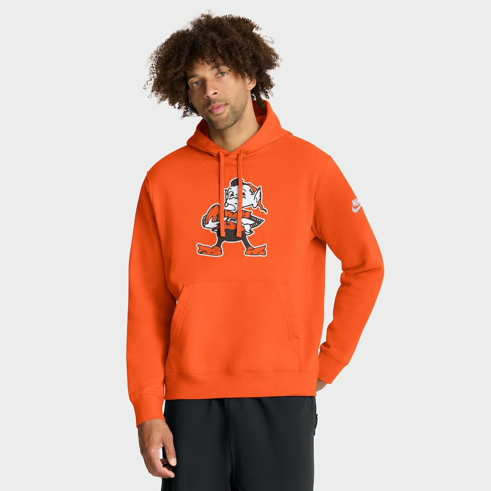 Cleveland Browns Club Fleece Pullover Hoodie Orange - Nike