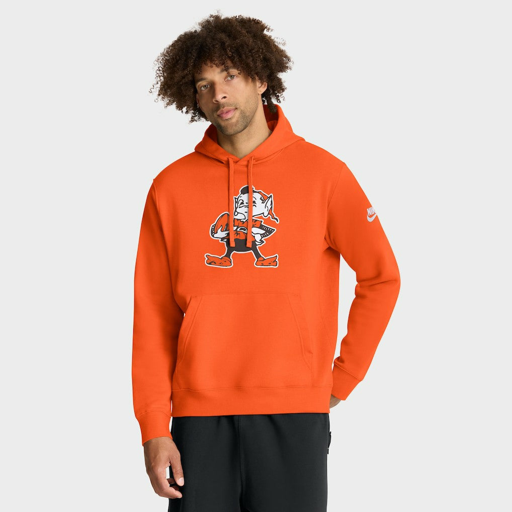 Cleveland Browns Club Fleece Pullover Hoodie Orange - Nike
