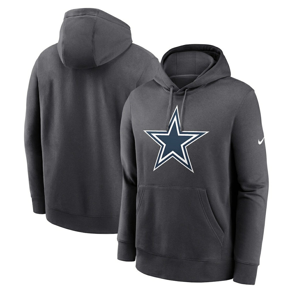 Dallas Cowboys Club Fleece Pullover Hoodie Anthracite - Nike