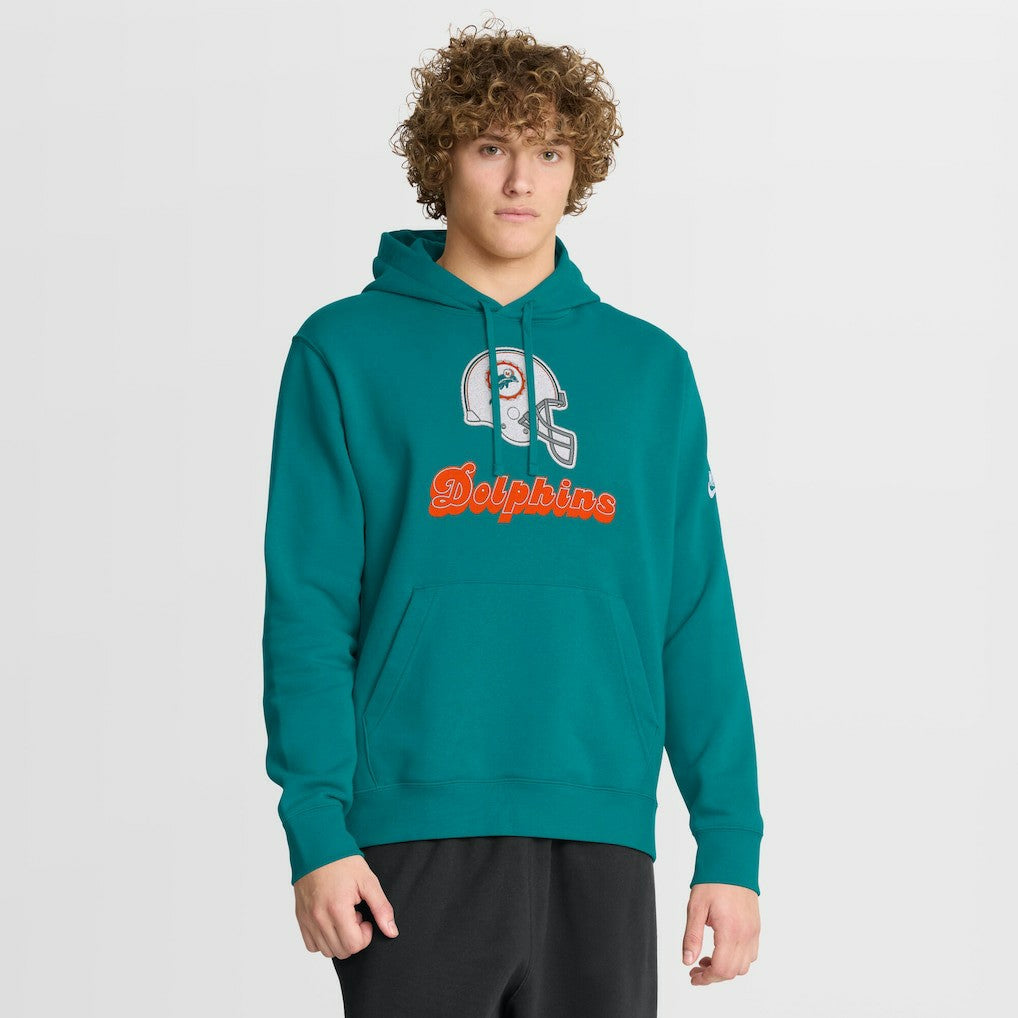 Miami Dolphins Best Season Rewind Club Pullover Hoodie Aqua - Nike