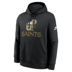 New Orleans Saints Best Season Rewind Club Pullover Hoodie Black - Nike