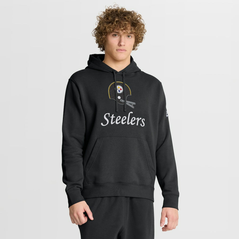 Pittsburgh Steelers Best Season Rewind Club Pullover Hoodie Black - Nike