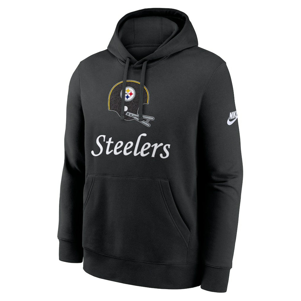 Pittsburgh Steelers Best Season Rewind Club Pullover Hoodie Black - Nike
