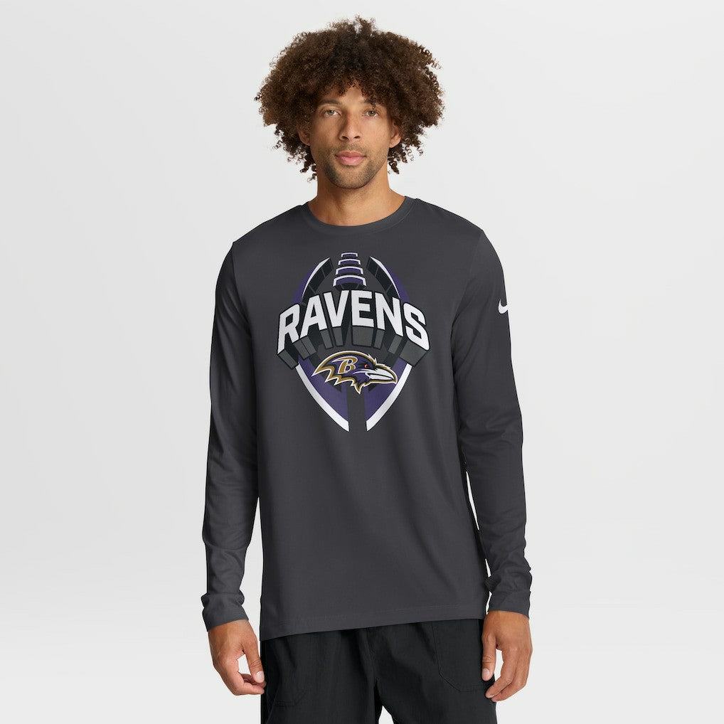 Baltimore Ravens Primetime Legend Icon Performance Long Sleeve T-Shirt Anthracite - Nike