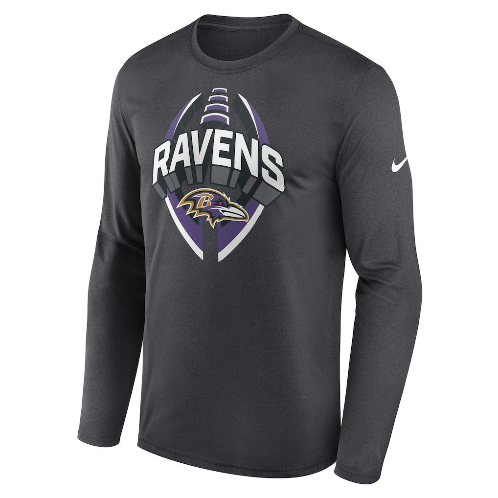 Baltimore Ravens Primetime Legend Icon Performance Long Sleeve T-Shirt Anthracite - Nike