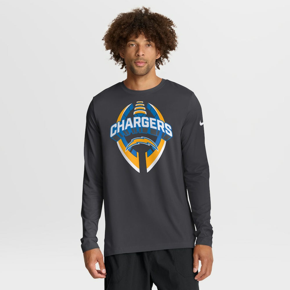 Los Angeles Chargers Primetime Legend Icon Performance Long Sleeve T-Shirt Anthracite - Nike