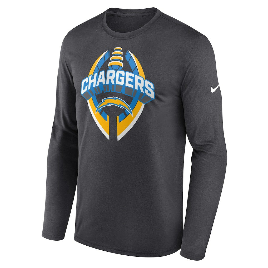 Los Angeles Chargers Primetime Legend Icon Performance Long Sleeve T-Shirt Anthracite - Nike