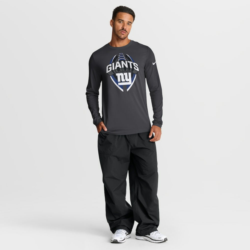 New York Giants Primetime Legend Icon Performance Long Sleeve T-Shirt Anthracite - Nike