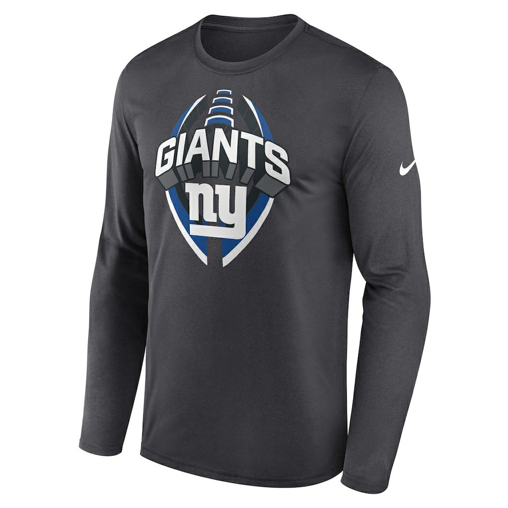 New York Giants Primetime Legend Icon Performance Long Sleeve T-Shirt Anthracite - Nike