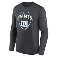 New York Giants Primetime Legend Icon Performance Long Sleeve T-Shirt Anthracite - Nike