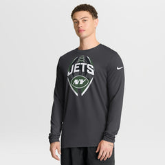 New York Jets Primetime Legend Icon Performance Long Sleeve T-Shirt Anthracite - Nike