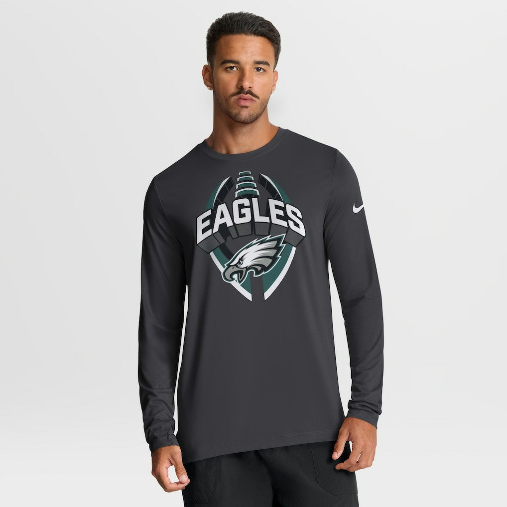 Philadelphia Eagles Primetime Legend Icon Performance Long Sleeve T-Shirt Anthracite - Nike