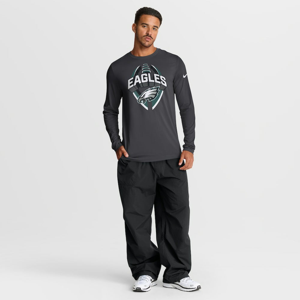 Philadelphia Eagles Primetime Legend Icon Performance Long Sleeve T-Shirt Anthracite - Nike