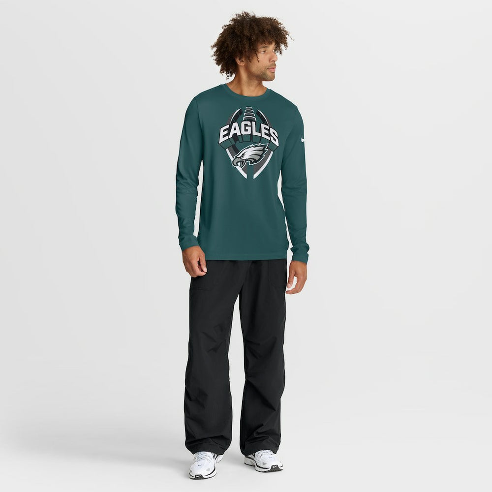 Philadelphia Eagles Primetime Legend Icon Performance Long Sleeve T-Shirt Midnight Green - Nike