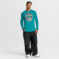 Miami Dolphins Primetime Legend Icon Performance Long Sleeve T-Shirt Aqua - Nike