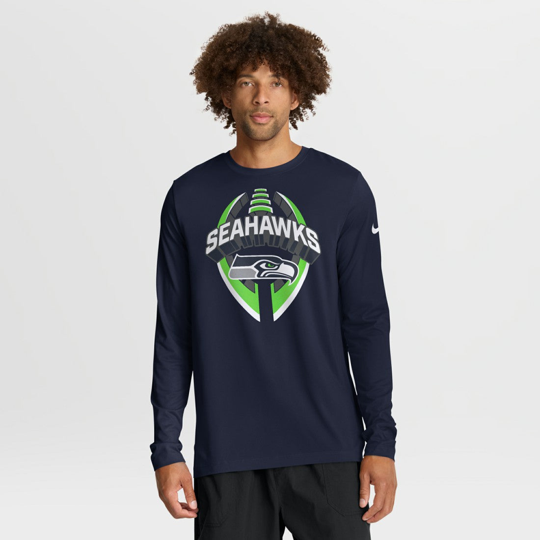 Seattle Seahawks Primetime Legend Icon Performance Long Sleeve T-Shirt College Navy - Nike