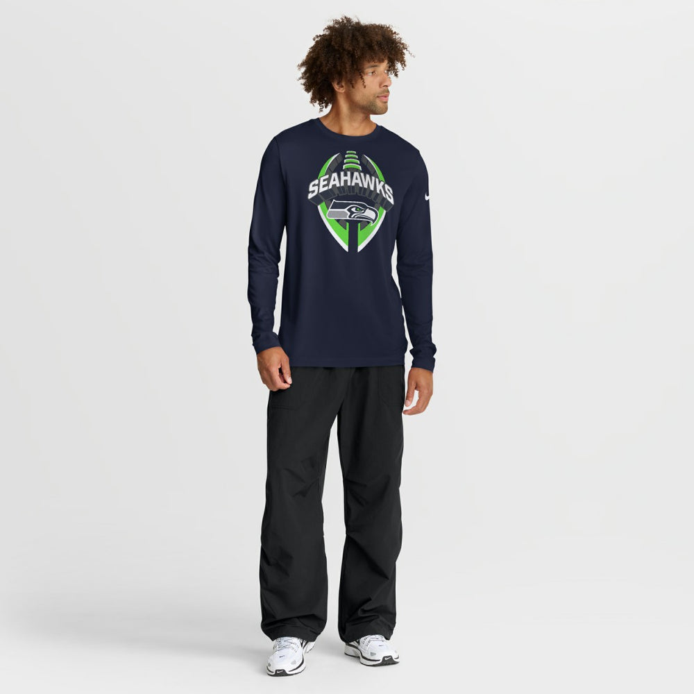 Seattle Seahawks Primetime Legend Icon Performance Long Sleeve T-Shirt College Navy - Nike