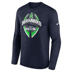Seattle Seahawks Primetime Legend Icon Performance Long Sleeve T-Shirt College Navy - Nike