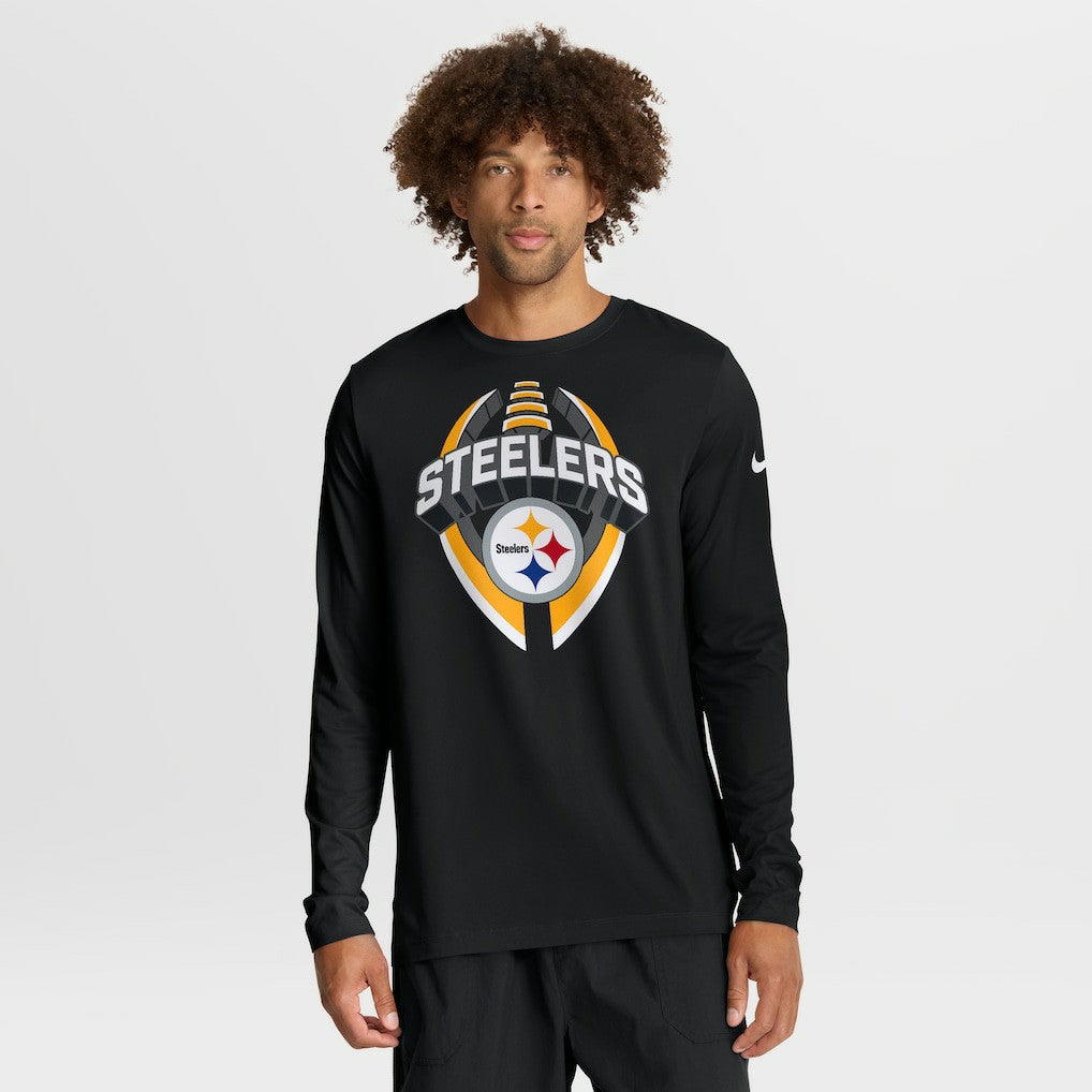 Pittsburgh Steelers Primetime Legend Icon Performance Long Sleeve T-Shirt Black - Nike