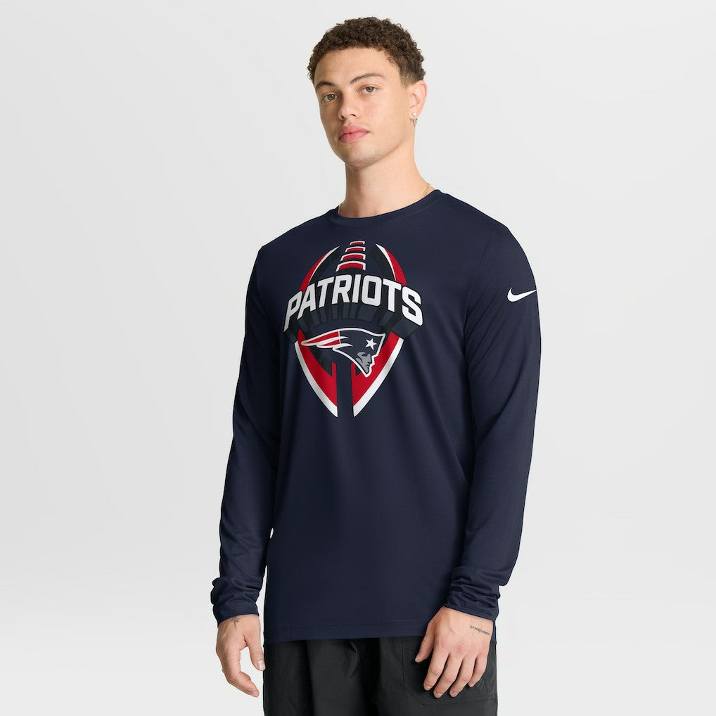 New England Patriots Primetime Legend Icon Performance Long Sleeve T-Shirt Navy - Nike
