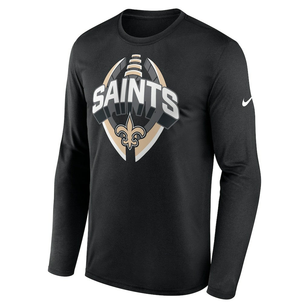 New Orleans Saints Primetime Legend Icon Performance Long Sleeve T-Shirt Black - Nike