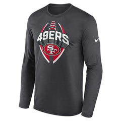 San Francisco 49ers Primetime Legend Icon Performance Long Sleeve T-Shirt Anthracite - Nike