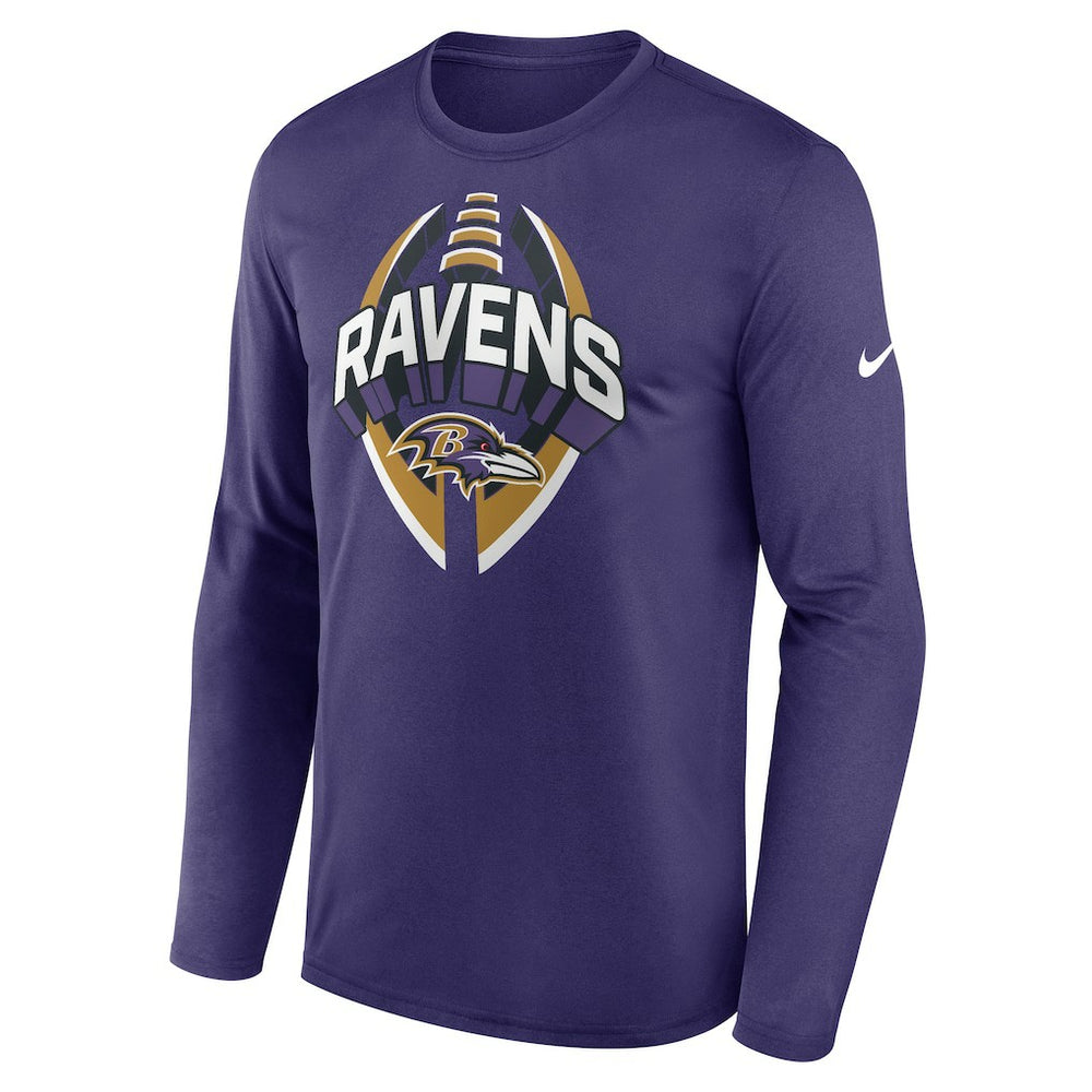 Baltimore Ravens Primetime Legend Icon Performance Long Sleeve T-Shirt Purple - Nike