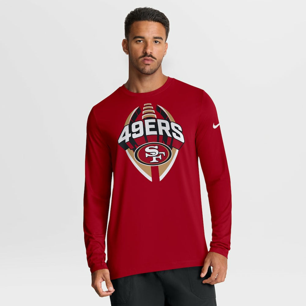 San Francisco 49ers Primetime Legend Icon Performance Long Sleeve T-Shirt Scarlet - Nike