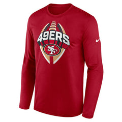 San Francisco 49ers Primetime Legend Icon Performance Long Sleeve T-Shirt Scarlet - Nike