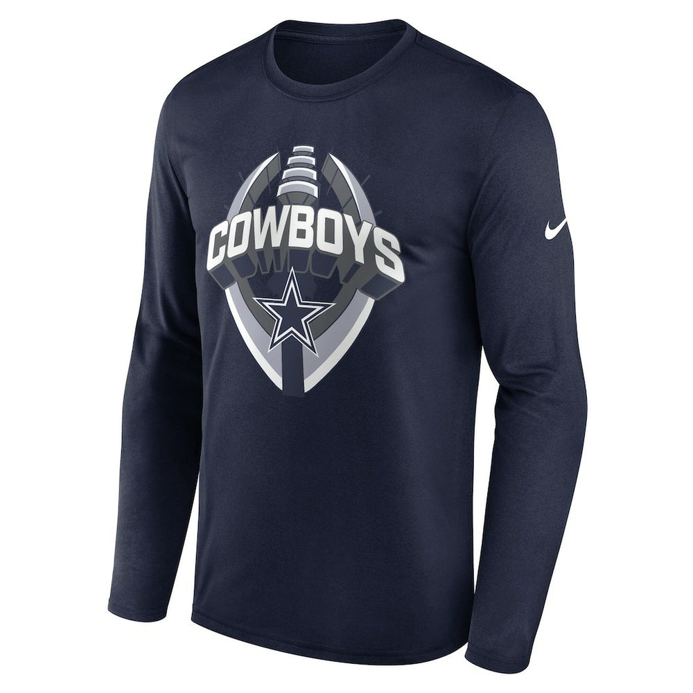 Dallas Cowboys Primetime Legend Icon Performance Long Sleeve T-Shirt Navy - Nike