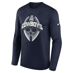 Dallas Cowboys Primetime Legend Icon Performance Long Sleeve T-Shirt Navy - Nike
