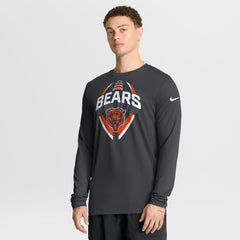 Chicago Bears Primetime Legend Icon Performance Long Sleeve T-Shirt Anthracite - Nike