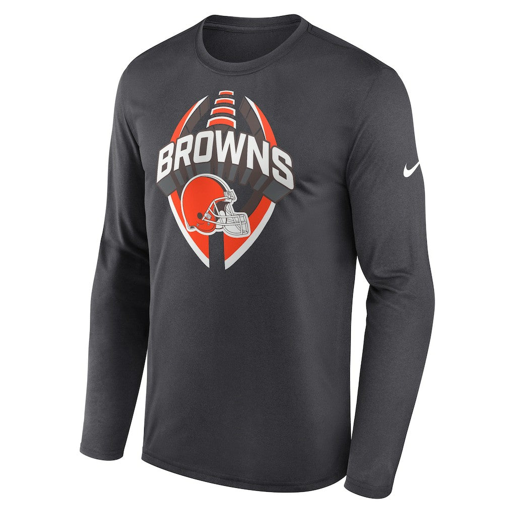 Cleveland Browns Primetime Legend Icon Performance Long Sleeve T-Shirt Anthracite - Nike