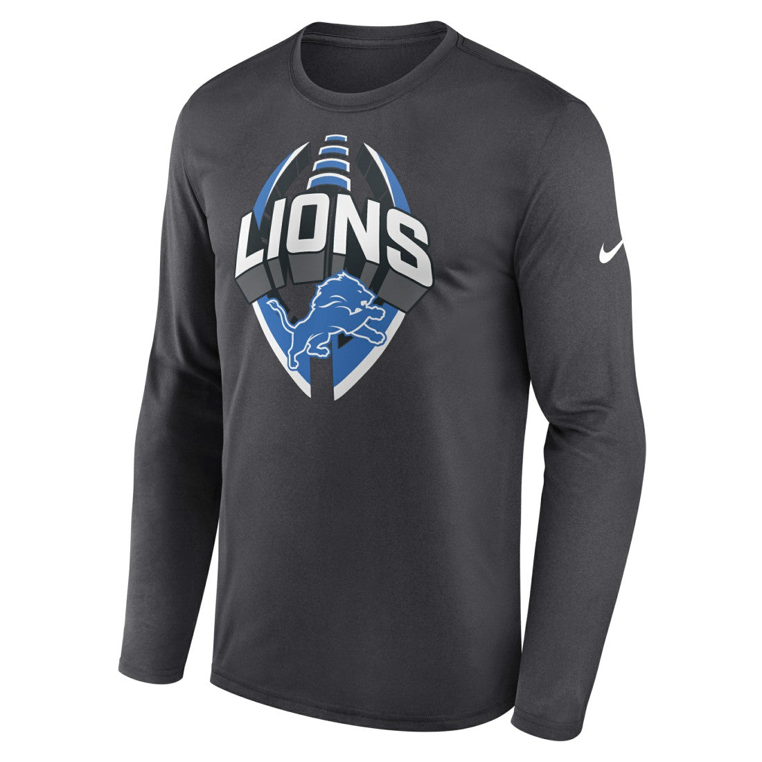 Detroit Lions Primetime Legend Icon Performance Long Sleeve T-Shirt Anthracite - Nike