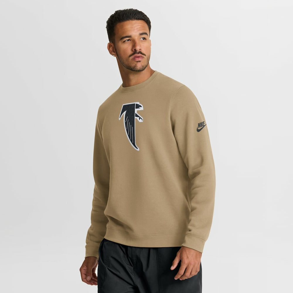 Atlanta Falcons Swing Pass Rewind Club Pullover Sweatshirt Tan - Nike