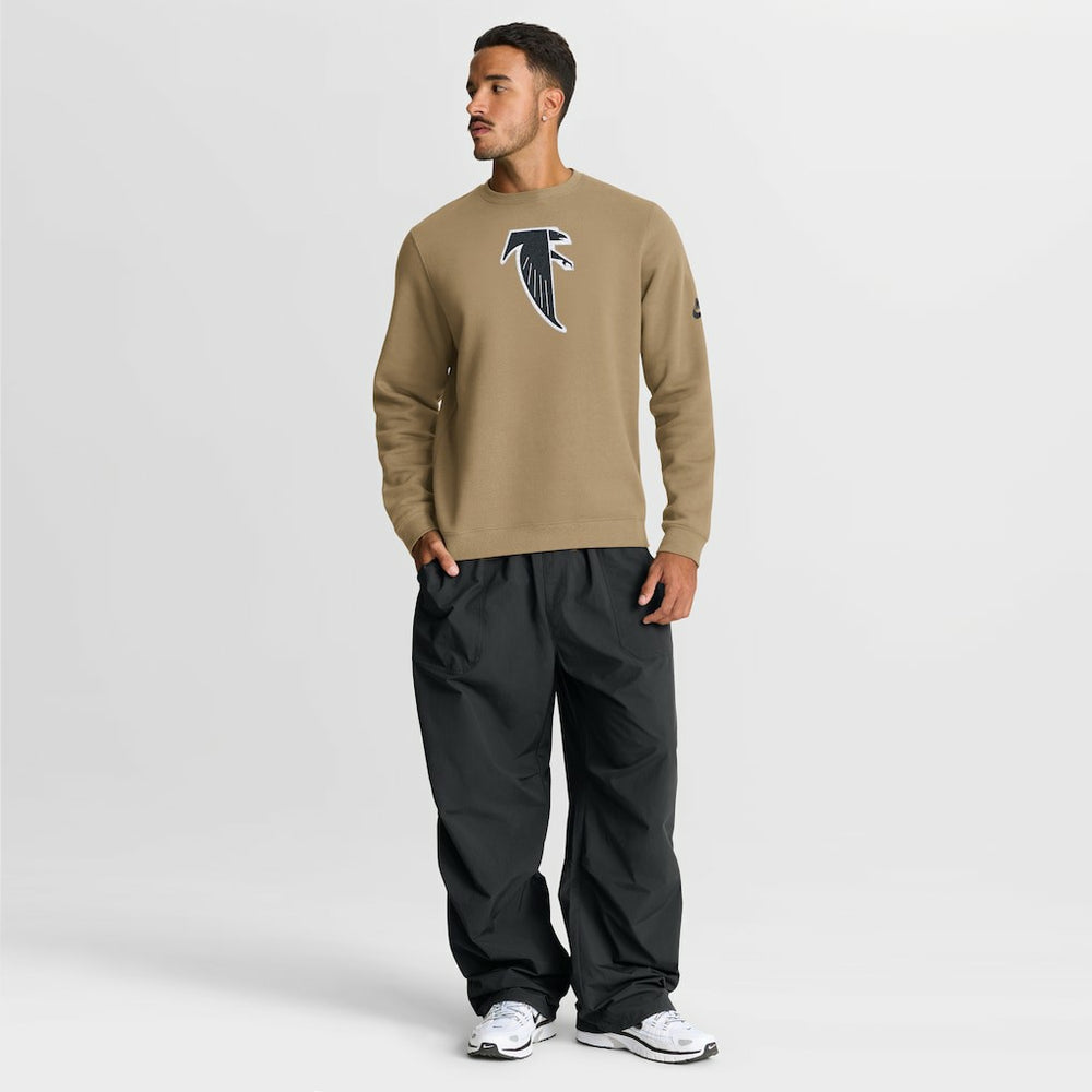 Atlanta Falcons Swing Pass Rewind Club Pullover Sweatshirt Tan - Nike