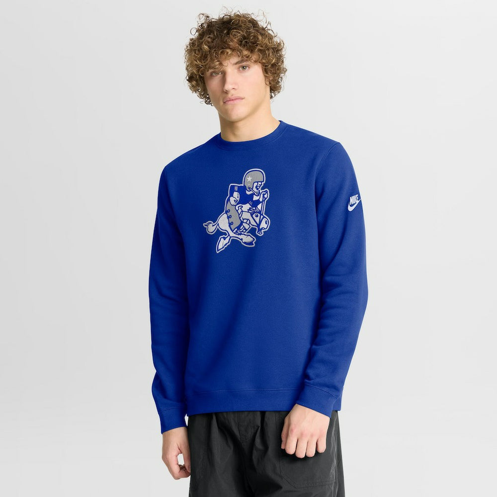 Dallas Cowboys Swing Pass Rewind Club Pullover Sweatshirt Royal - Nike