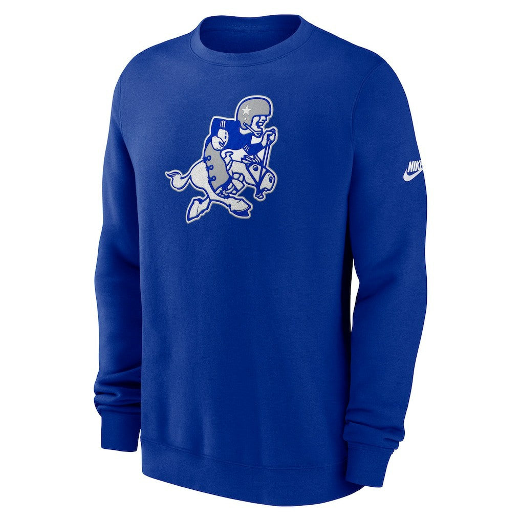 Dallas Cowboys Swing Pass Rewind Club Pullover Sweatshirt Royal - Nike